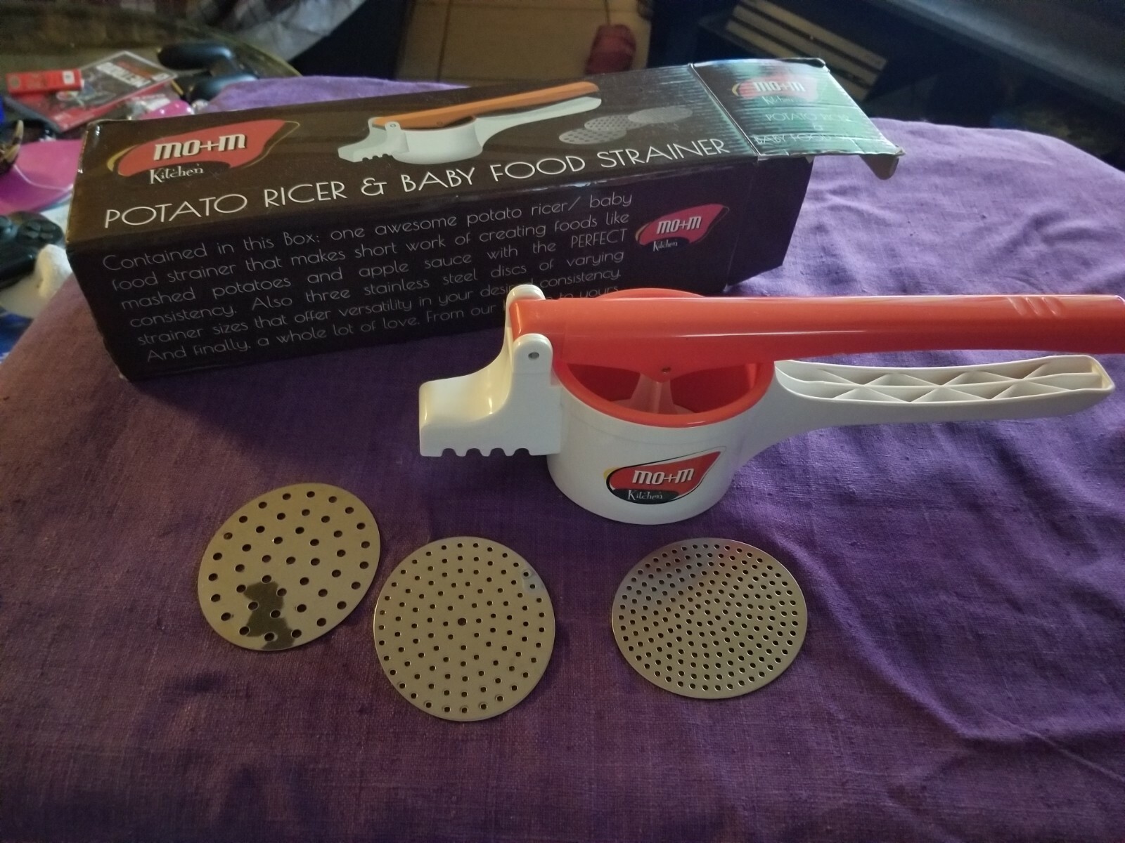 Mo+M Kitchen Potato Ricer & Baby Food Strainer PreOwned eBay