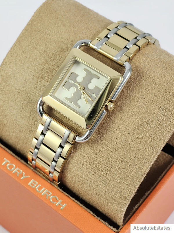 NEW Tory Burch Two Tone Gold & Silver Miller Ladies Watch TBW6013