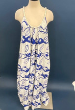 NWT FARM Rio Pitta Waves Scoop Neck Maxi Dress LARGE L - Small Stain