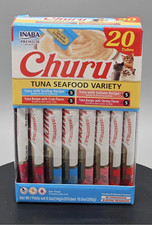 Inaba Churu Tuna Seafood Variety Cat Treats 20 Tubes With Taurine  Vitamins