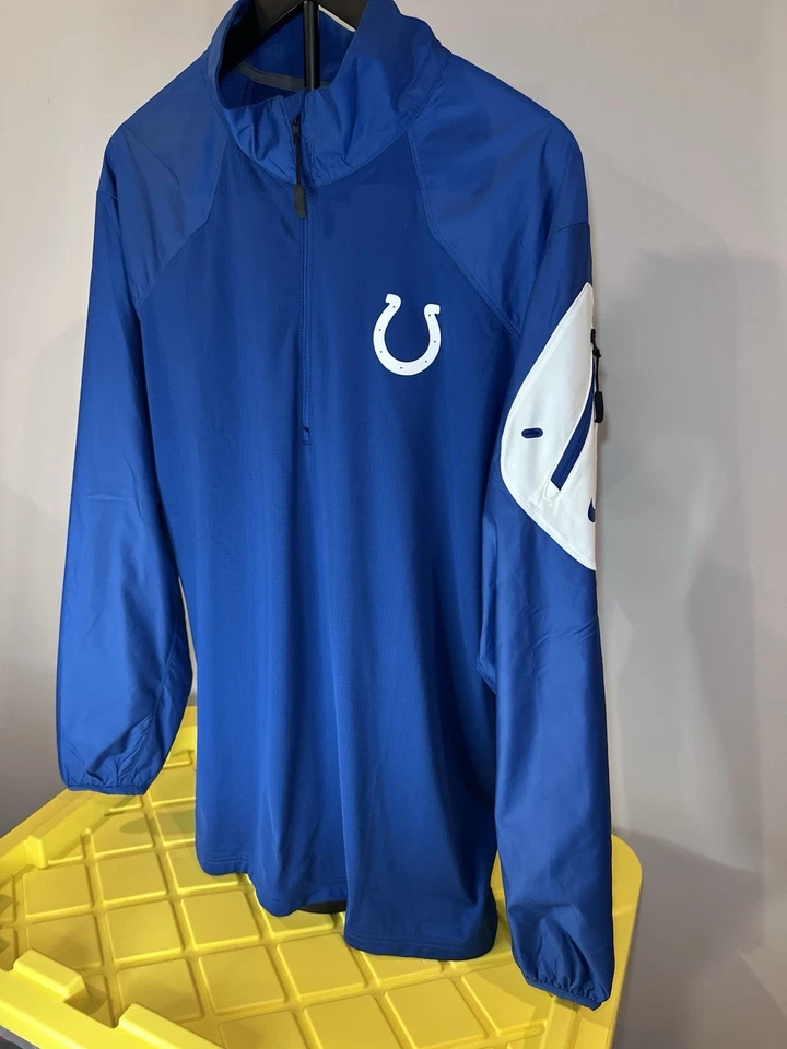 Camisa Nike de los Indianapolis Colts para hombre XXL 2XL en el campo cuarto cremallera NFL Foto 2 de 4