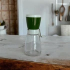 Vintage Federal Housewares Chicago Made Glass Nut Grinder/Chopper Avocado Green
