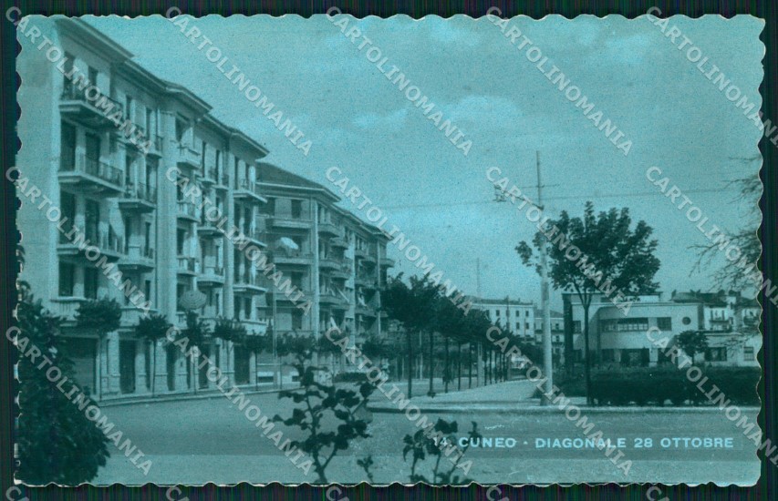 Cuneo Città Diagonale Foto cartolina MT5326