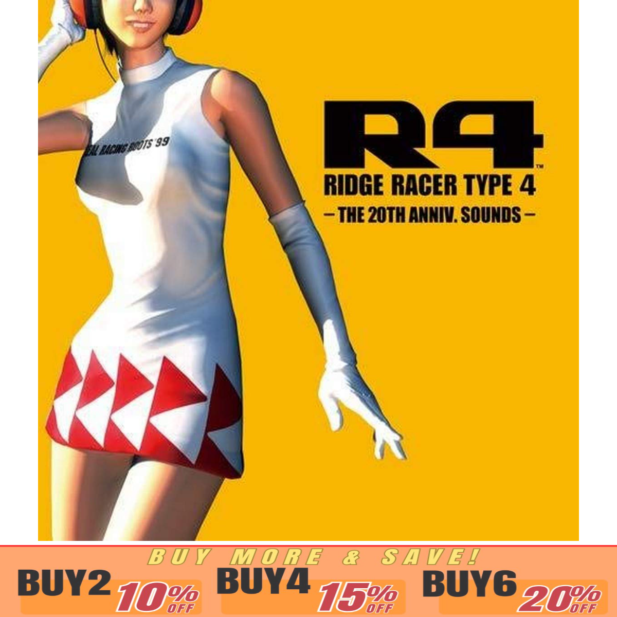 R4 THE 20TH ANNIV. SOUNDS CD RIDGE RACER TYPE 4 Soundtrack Game