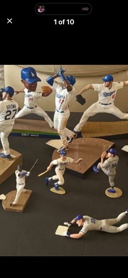 Mcfarlane Dodgers Starting Lineup Lot Hershiser Kershaw Gibson Brown Jones Gagne - Image 3 of 4