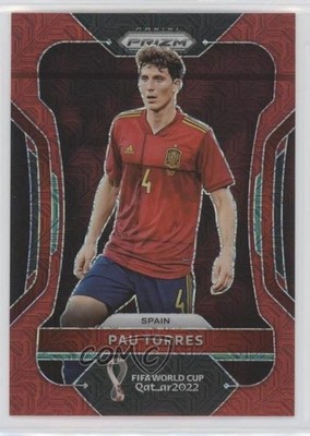 2022 Panini Prizm World Cup Qatar Red Mojo Prizm 35/99 Pau Torres #225 1p5
