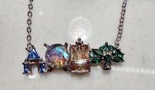 EXTREMELY RARE SILVER Walt Disney World Park Icons Necklace 
