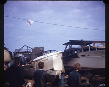 SL27 Slide 1971 Damaged Boats Yacht Marina Shipyard Nautical 158a
