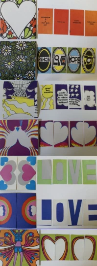 Hojas de papelería vintage de arte pop plegable a nota años 60, 7 diseños en total de 28 Foto 4 de 4