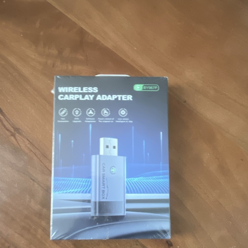 Wireless CarPlay Adapter BY967P for Factory Wired CarPlay, USB-A & USB-C