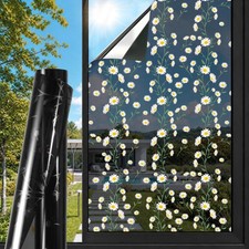 Window Privacy Film One Way Daytime Privacy Botanical Static Cling Window Tin...
