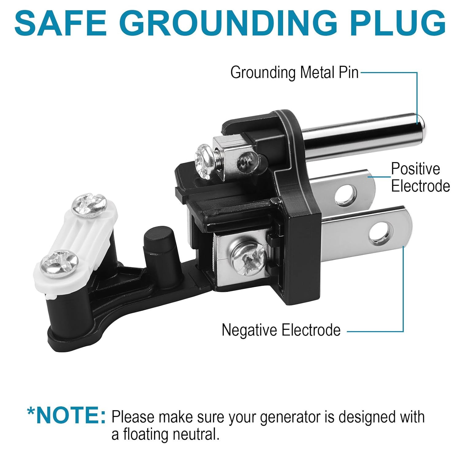 Electrical Replacement Plugs Male End Extension Cord 125V 15A 2Pole 3Wire 2 Pole