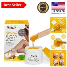 Salon-Quality Natural Sugar Wax Kit - Painless No-Heat Hair Removal at Home