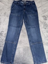 Carhartt Womens Relaxed Fit Rugged Flex Double Front Jeans Size 8 Blue NWT