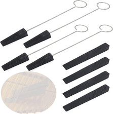Rubber Piano Tuning Mute, Professional Piano Tuning Tools Kit, 8pcs Black Piano