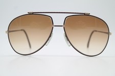 Vintage Sunglasses Zeiss 9371 2241 Brown Gold Oval