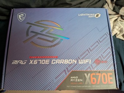 MSI MPG X670E Carbon WiFi Gaming Motherboard AMD AM5, DDR5, PCIe 5.0, ATX