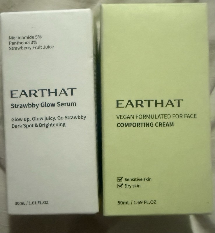 Earthat Strawbby Glow Serum And Comforting Cream Duo
