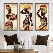 African Black Woman Wall Art Canvas Painting Home Decor Prints Art Wall Pictures