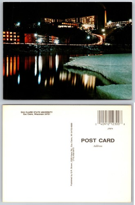 #ad Continental Eau Claire State University Postcard $2.99
