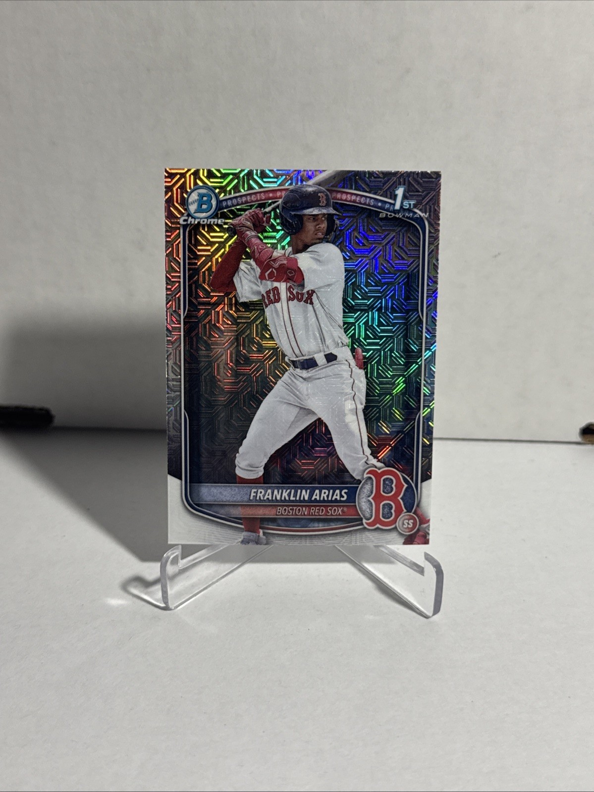 Franklin Arias 2025 Bowman Chrome 1st Bowman Mega Box Mojo Refractor