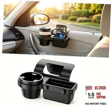 Car Window Storage Organizer, Multifunctional Cup Holder Phone Mount, ABS