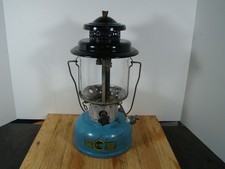 VINTAGE SEARS BLACK & BLUE SMALL HAT SINGLE MANTLE LANTERN 476.74060 DATE 4/65