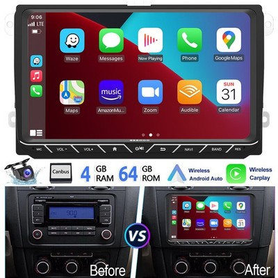 Android 15 Autoradio Carplay GPS für VW GOLF 5 6 Plus Polo Passat Touran KAM DAB