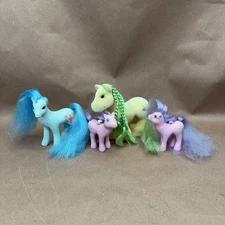 VTG My Little Pony lot of 4 ponies Flower Dream, 2 Lily Flutter without wings 