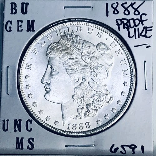1888 BU GEM MORGAN SILVER DOLLAR UNC MS+++ U.S. MINT RARE COIN 6591