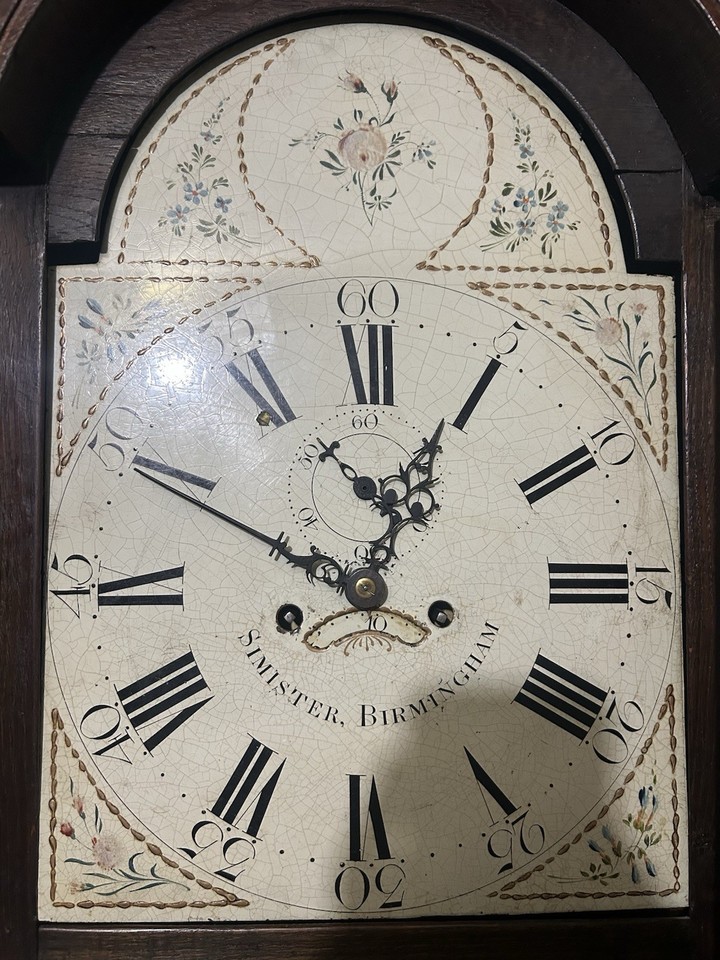 18TH CENTURY LONGCASE GRANDFATHER CLOCK SIMISTER BIRMINGHAM | eBay UK