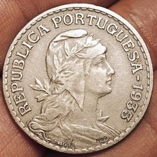 Portuguese Guinea Bissau 1 escudo 1933 coin (SCARCE key-date! XF!)
