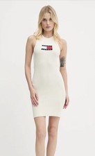 Brand new Tommy Hilfiger Women's logo sleeveless mini knit sweater dress