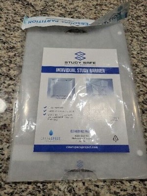 Study Safe Individual Study Barrier Personal Partitions Clear. Folds & Snaps