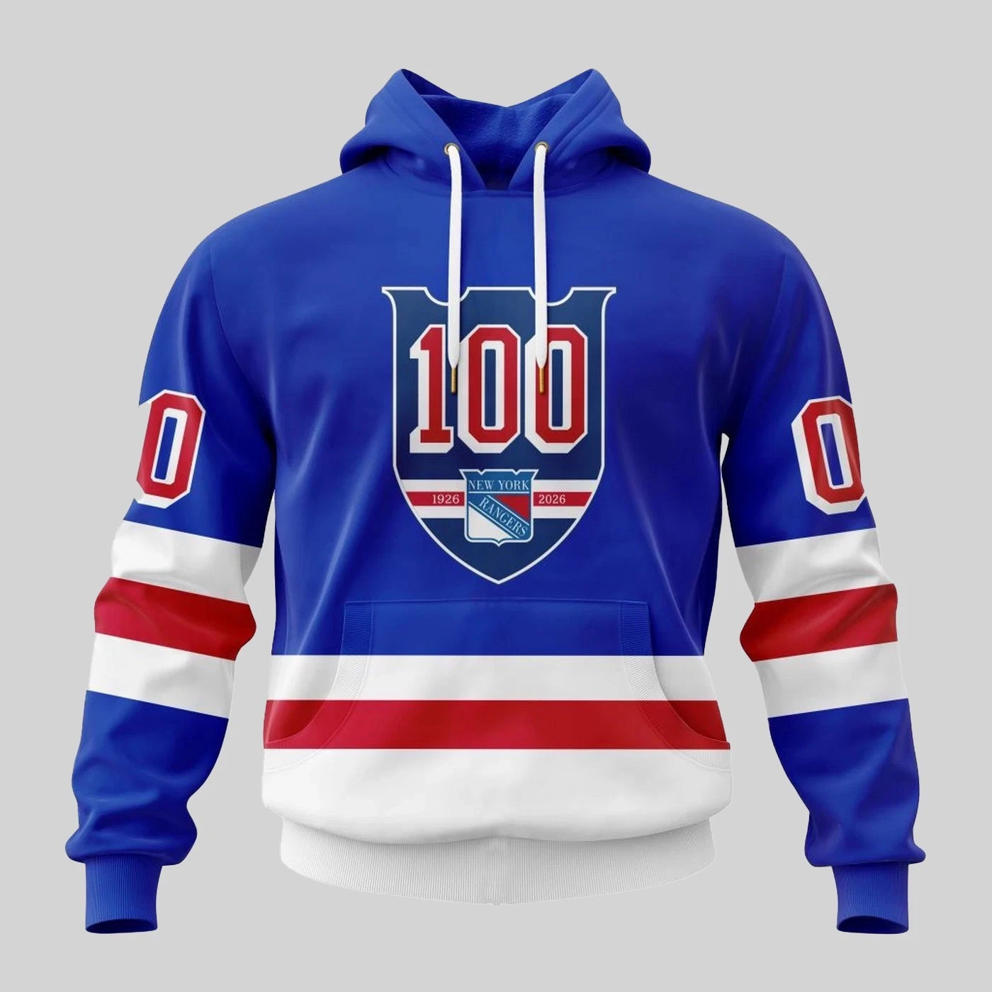 Personalized New York Rangers 100th Anniversary 2026 Hoodie