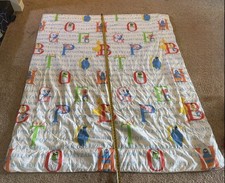 Vintage 70s Sesame Street Alphabet Bedding Full Comforter  Hand-Tied Twin Quilt