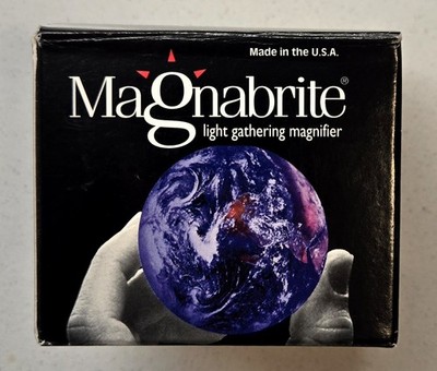 MAGNABRITE LIGHT GATHERING MAGNIFIER LGM64 - MADE IN U.S.A. INCLUDES BOX & POUCH