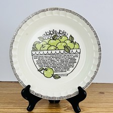 Vintage 1983 Royal China USA Country Harvest Apple Pie Recipe Plate