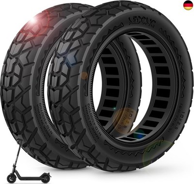 2PCS 60/70-6.5 E Scooter Reifen Tubeless, 10x2.50-6.5 Vollgummireifen Schlauchlo