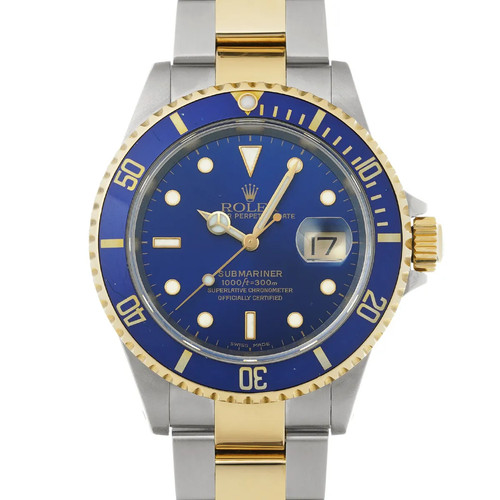 Rolex Submariner 16613 40mm Stainless Steel Blue Wristwatch #W...