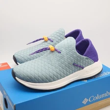 NEW  Columbia Women's 8 Wildone Moc Slip On Sneakers Shoes Storm Blue Purple