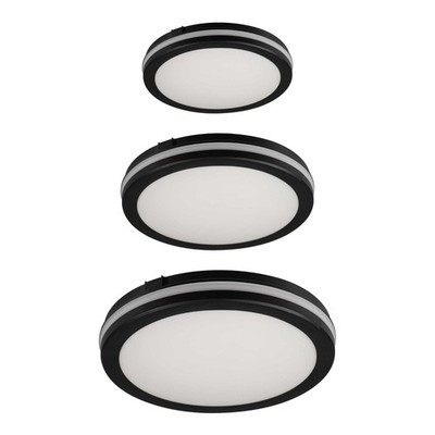Außenwandleuchte IP65 LED rund schwarz, 3 cct, auch Innen Deckeneinsatz ElekTek