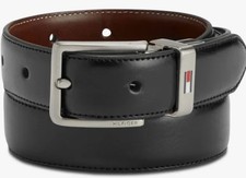 Tommy Hilfiger Reversible Brown / Black Faux Leather Belt Sz: M 25-28 Boys NWT