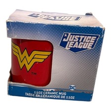 Justice League Wonder Woman 11oz Red Ceramic Mug Coffee Cup DC Comics Superhero