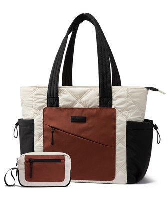 LOVEVOOK Tote Bag for Women, Puffer Bag and Work Bags with Zipper for Travel,...
