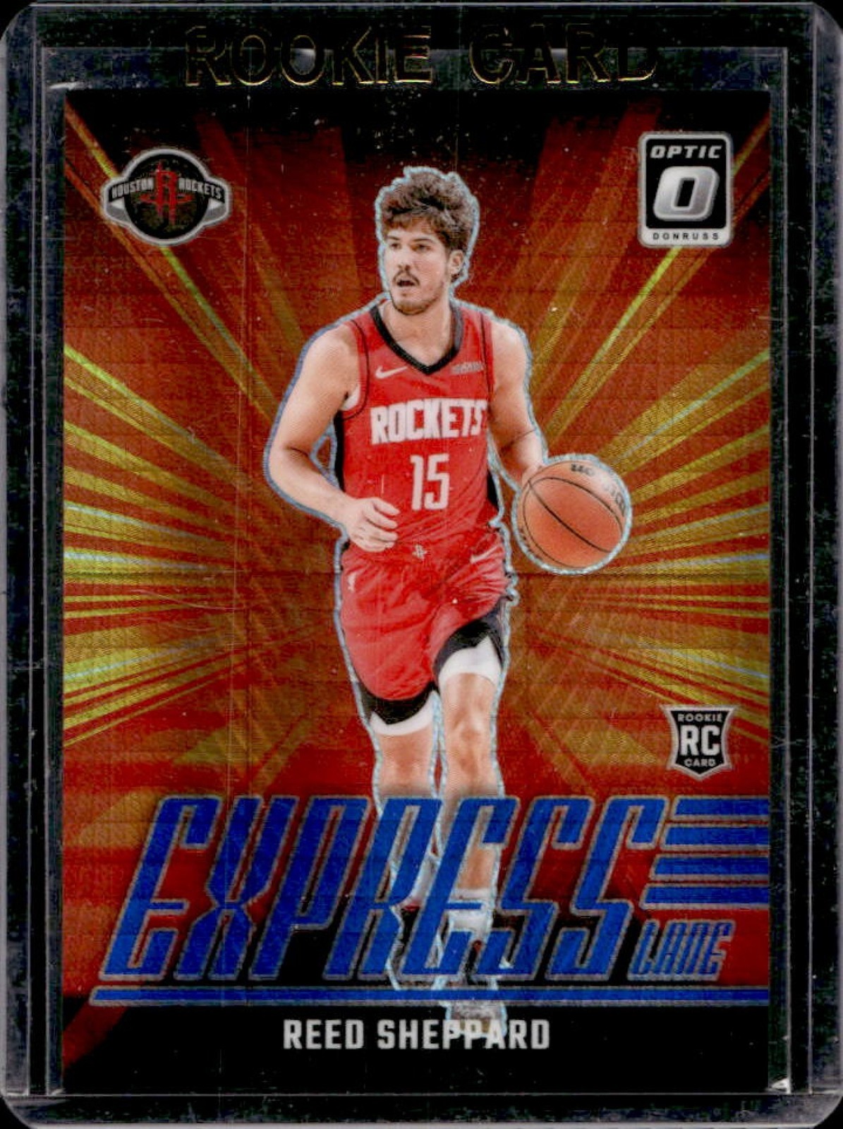 2024-25 Donruss Optic Reed Sheppard Express Lane RC Hyper Blue #11/175 Rockets