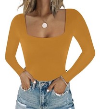 Soft Sz Large Square Neck Bodysuit By Chupin
