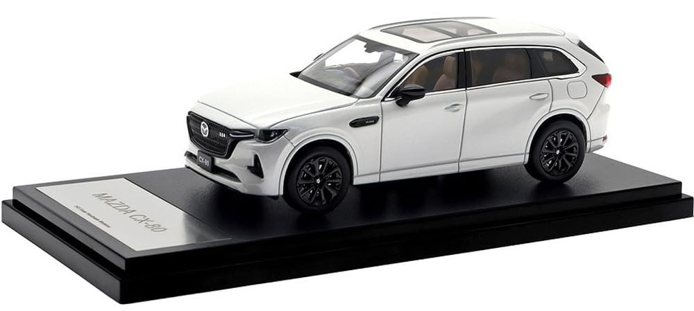 Hi Story 1/43 Mazda CX-80 2024 Rhodium White Premium Metallic JDM
