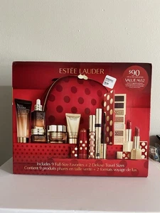 Estee Lauder Ensemble cadeau de maquillage de groupe de vacances 2025 $652 Valeur GLOW (WARM) NEW