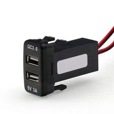 QC3.0 5V 3A Dual USB Power Socket, Quick Charge Car Charger Type B